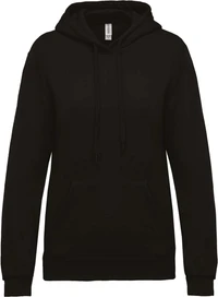Női kapucnis pulóver BLACK S