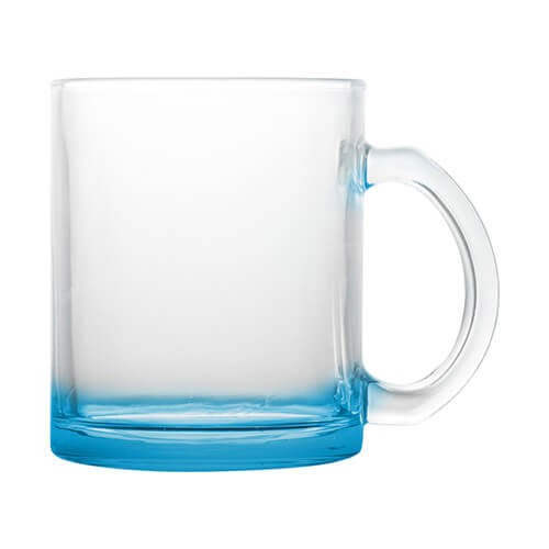 Glass mug 330 ml Sublimation Thermal Transfer sky blue