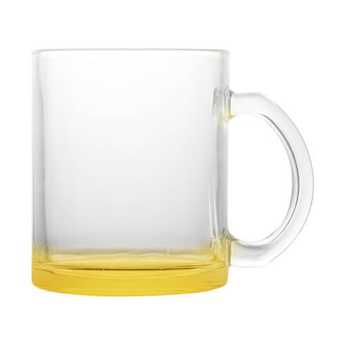 Glass mug 330 ml Sublimation Thermal Transfer yellow