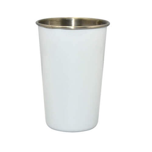 Stainless steel mug white