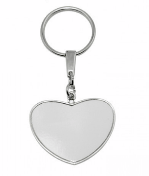 Heart-shaped metal fob for printing Sublimation Thermal Transfer