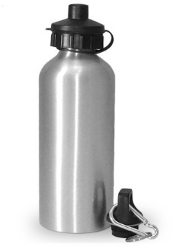 Silver bicycle water bottle 600 ml Sublimation Thermal Transfer